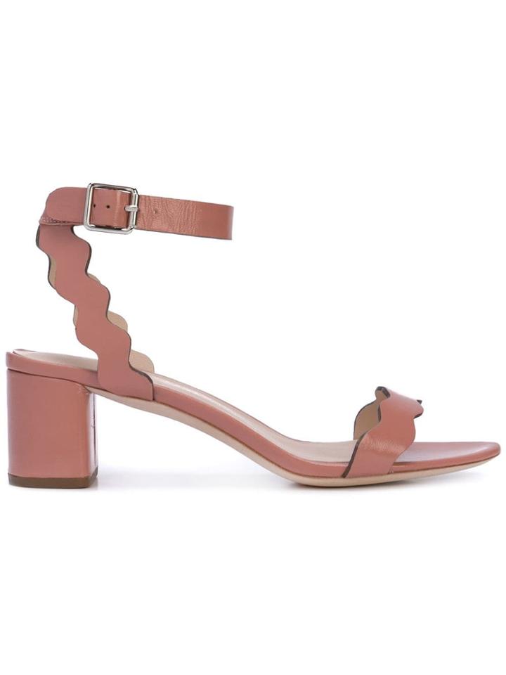 Loeffler Randall Emi Block Heel Sandals - Brown