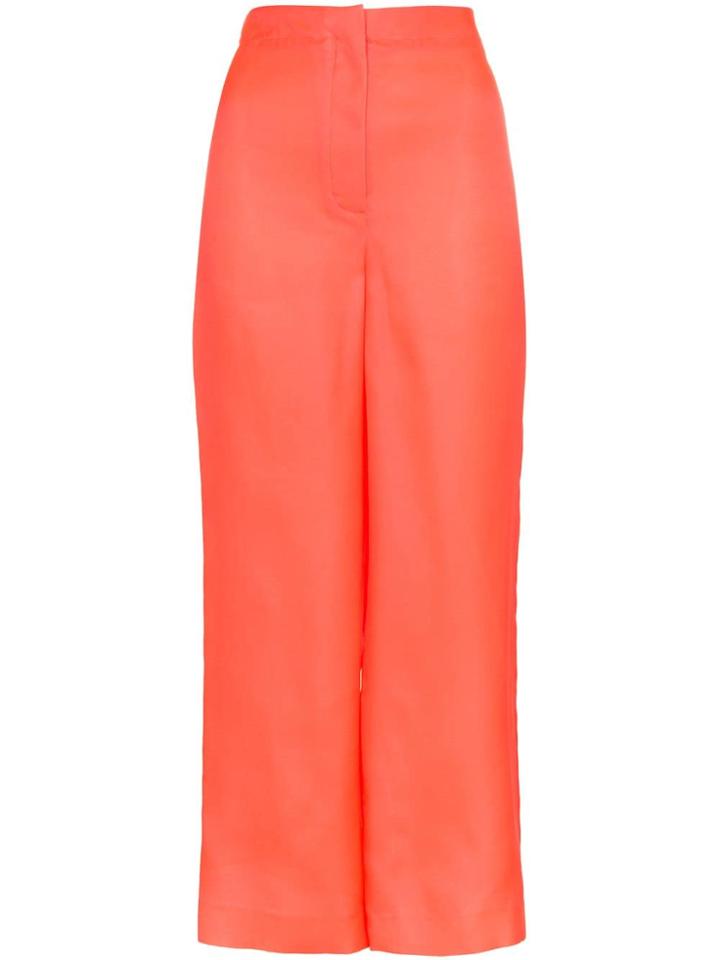 Roksanda Petra High-waisted Silk Trousers - Pink & Purple
