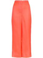 Roksanda Petra High-waisted Silk Trousers - Pink & Purple