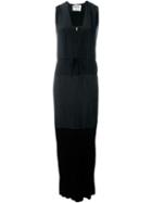Henrik Vibskov 'youngdo' Tie Up Panel Maxi Dress, Women's, Size: Xs, Black, Silk/lyocell/spandex/elastane