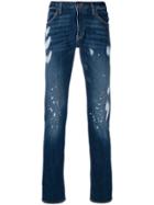 Emporio Armani Paint Effect Jeans - Blue