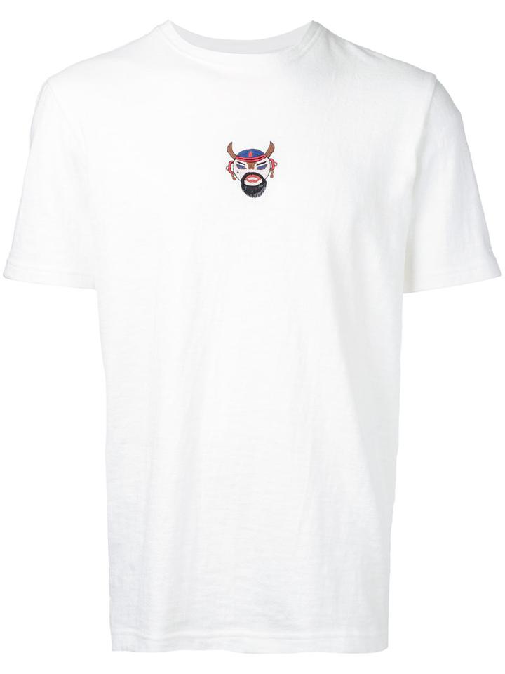 Jupe By Jackie - Embroidered Figure T-shirt - Men - Cotton/spandex/elastane - S, White, Cotton/spandex/elastane
