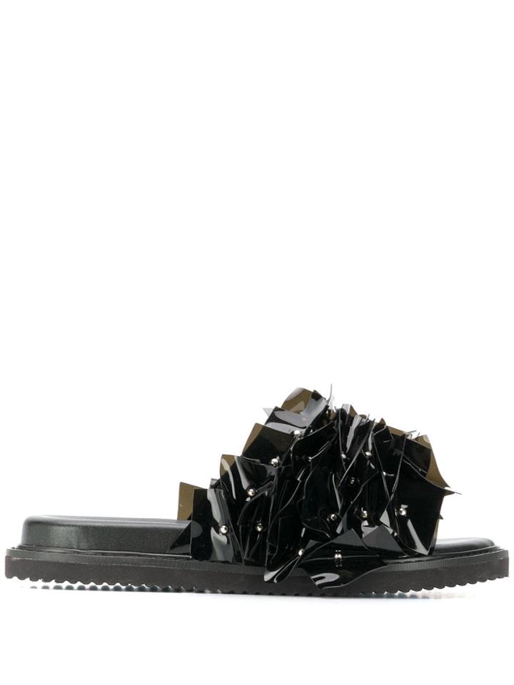 Cabane De Zucca Abstract Pvc Slides - Black