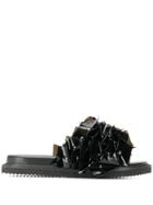 Cabane De Zucca Abstract Pvc Slides - Black