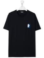 Neil Barrett Kids Patch Detail T-shirt - Blue