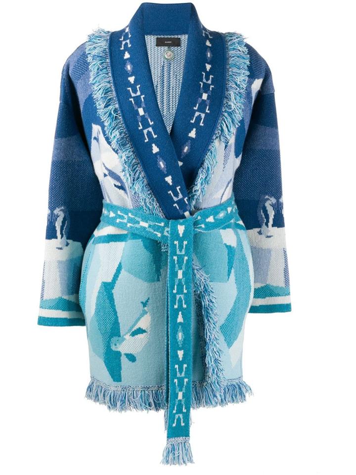 Alanui Iceberg Print Cardi-coat - Blue