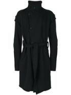 Lost & Found Ria Dunn Single-breasted Raw Hem Coat - Black