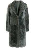 Drome Textured Shearling Jacket - Grey