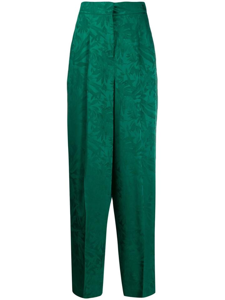 Pt01 High-waisted Flared Trousers - Green