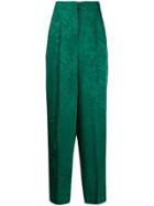Pt01 High-waisted Flared Trousers - Green