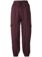 Ulla Johnson Lightweight Drawstring Pants - Pink & Purple