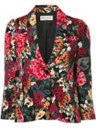 Sonia Rykiel Floral Print Blazer, Women's, Size: 34, Black, Cupro/viscose