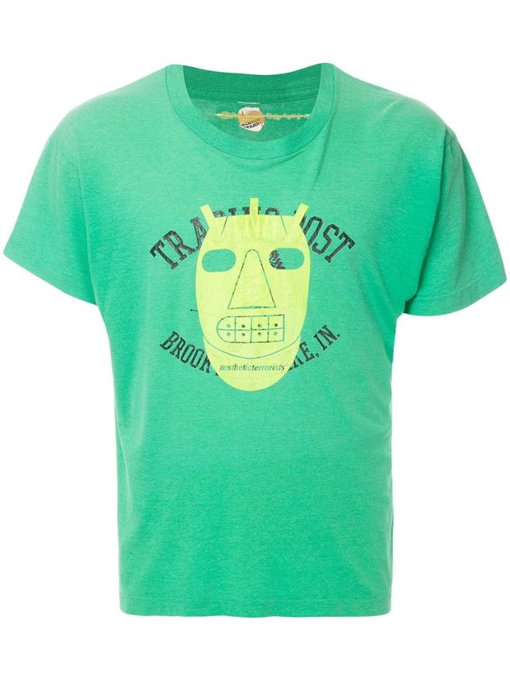 Walter Van Beirendonck Pre-owned Mask Print T-shirt - Green