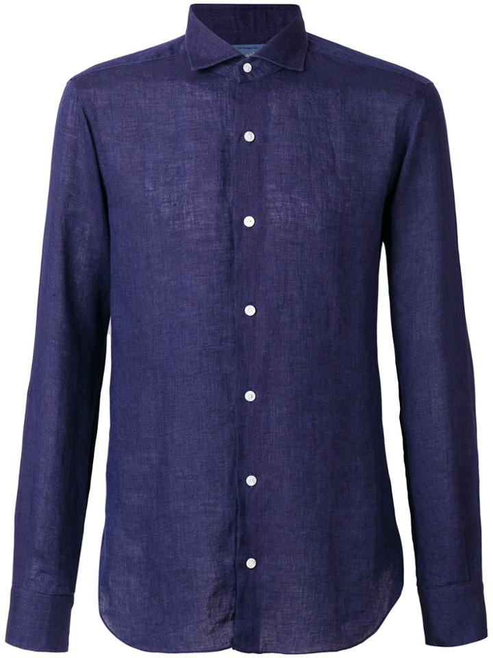 Barba Classic Long Sleeve Shirt - Blue