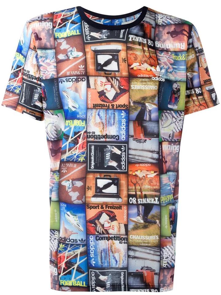 Adidas Originals 'back To School' Printed T-shirt, Men's, Size: Large, Polyester