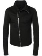 Rick Owens High Collar Fitted Jacket - Black