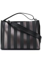 Marc Ellis Printed Block Stripe Tote Bag - Black