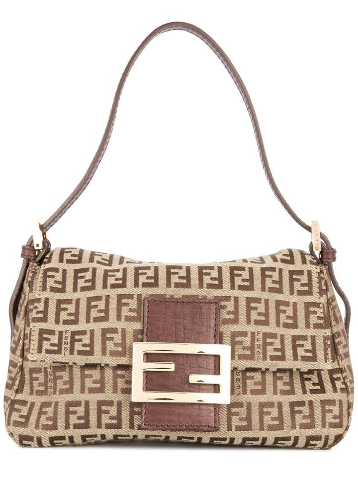 Fendi Vintage Zucchino Mamma Baguette Hand Bag - Brown