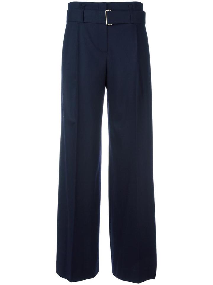System High Waist Trousers, Women's, Size: Small, Blue, Nylon/polyurethane/wool