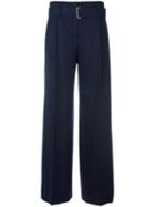 System High Waist Trousers, Women's, Size: Small, Blue, Nylon/polyurethane/wool
