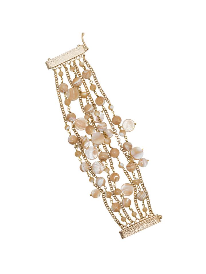 Rosantica Neutral Grillo Multi Strand Bracelet - Metallic