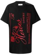 Raf Simons Heroes Rose T-shirt - Black
