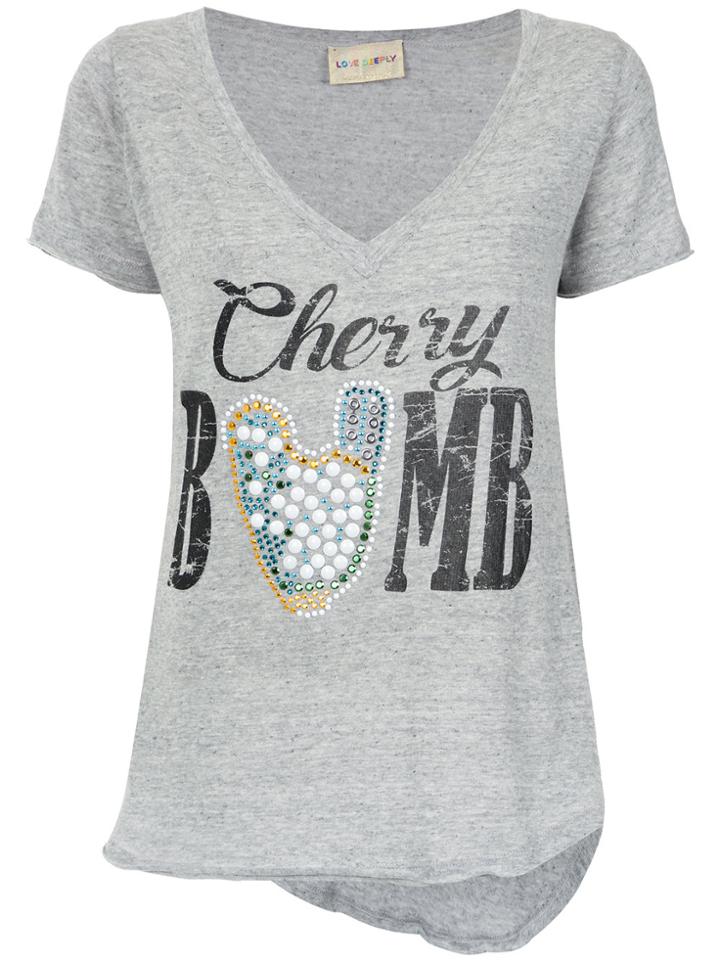 Andrea Bogosian Cherry Bomb Print T-shirt - Grey