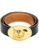 Hermès Vintage Logo Horn Buckle Belt, Women's, Size: 80, Black
