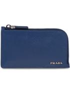 Prada Zipped Cardholder Wallet - Blue