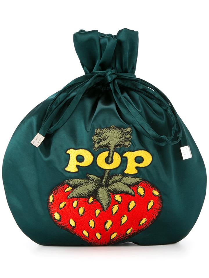 Hysteric Glamour Pop Berry Drawstring Clutch Bag - Green