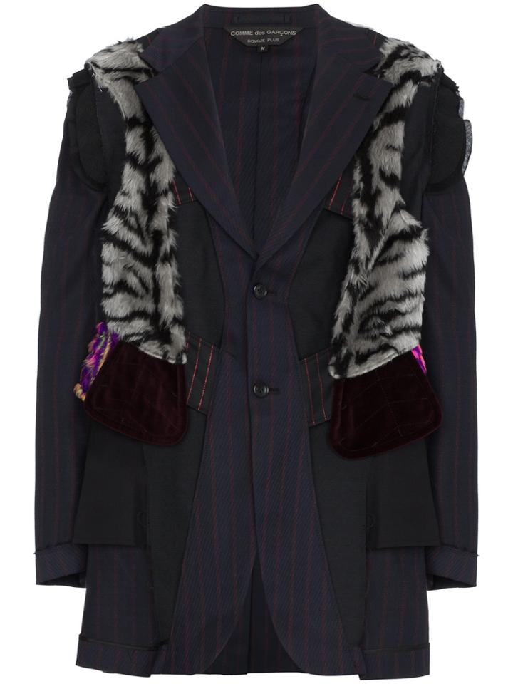 Comme Des Garçons Homme Plus Multi Layered Fabric Jacket - Blue