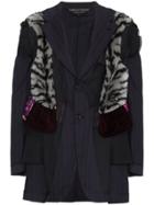 Comme Des Garçons Homme Plus Multi Layered Fabric Jacket - Blue