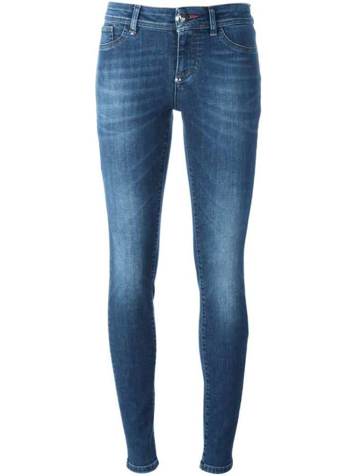 Philipp Plein Skinny Jeans, Women's, Size: 27, Blue, Cotton/spandex/elastane