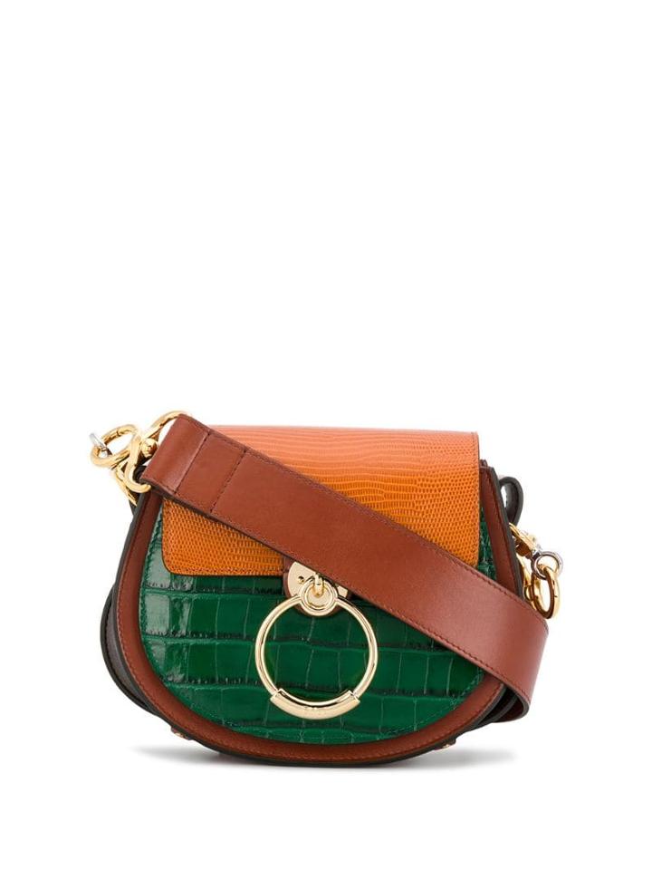 Chloé Tess Colourblocked Shoulder Bag - Brown