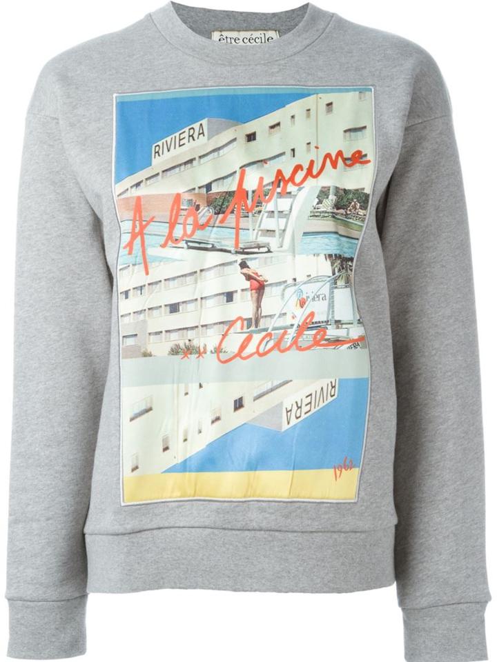 Être Cécile Photo Print Sweatshirt, Women's, Size: L, Grey, Cotton