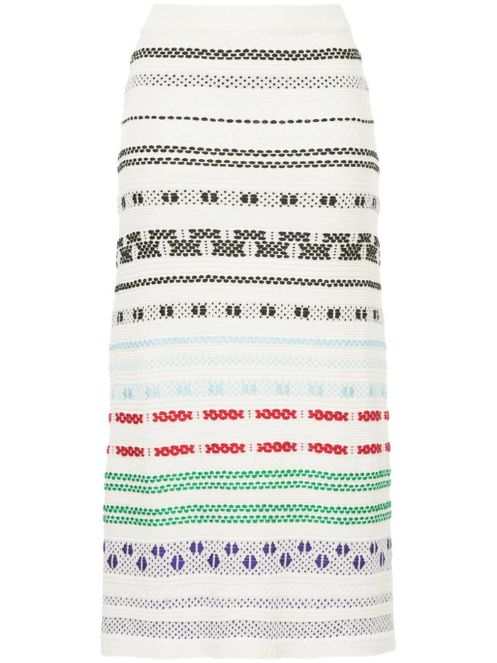 Novis Novis Striped Skirt - White