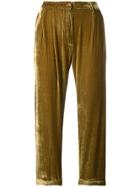 Mes Demoiselles Corduroy Cropped Trousers - Green