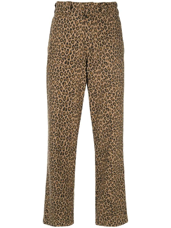 R13 Leopard Print Trousers - Brown