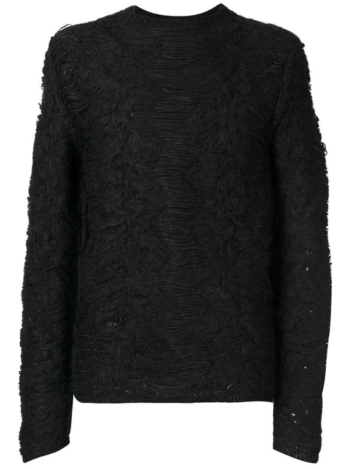 Isabel Benenato Furry Jumper - Black