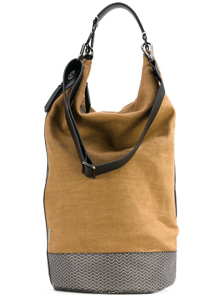 Zanellato - Bucket Shoulder Bag - Women - Calf Leather/canvas - One Size, Brown, Calf Leather/canvas