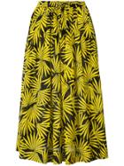 The Reracs Open Front Pleated Skirt - Black