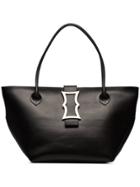 Dorateymur Black Witch Midi Leather Tote Bag