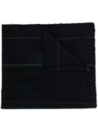 Stephan Schneider Striped Wool Scarf - Blue