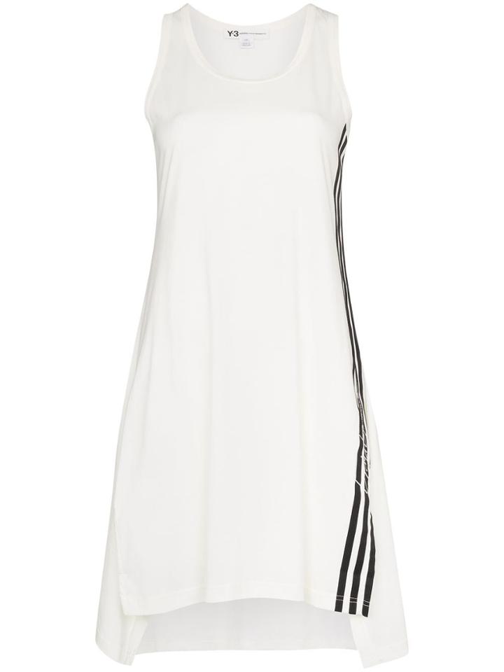 Y-3 Three Stripe Long Line Tank Top - Neutrals