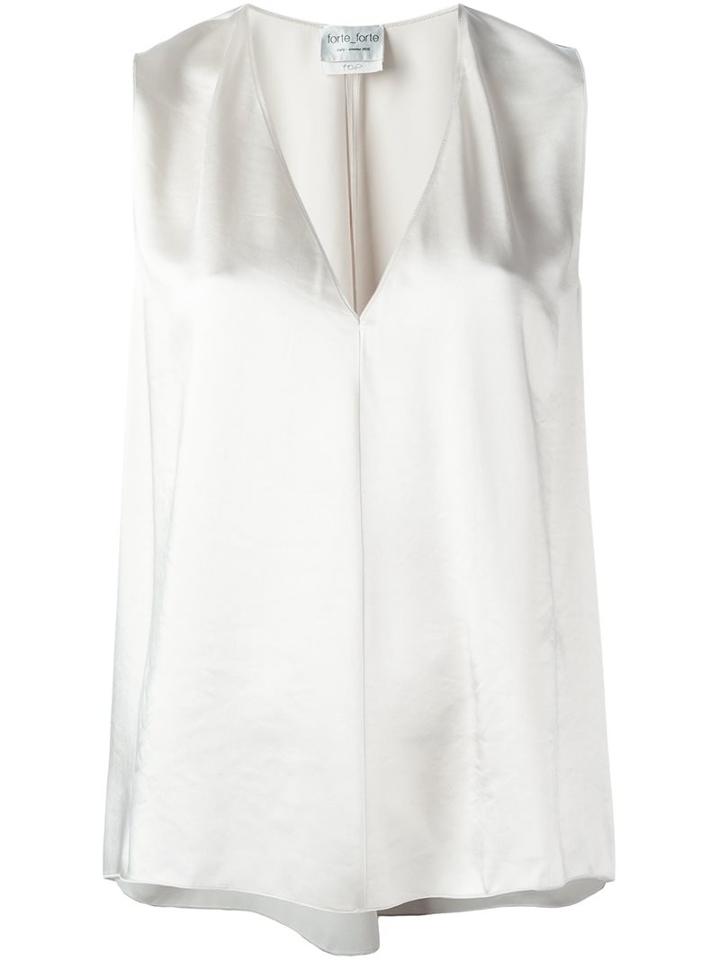 Forte Forte V-neck Classic Tank, Women's, Size: I, Nude/neutrals, Acetate/viscose