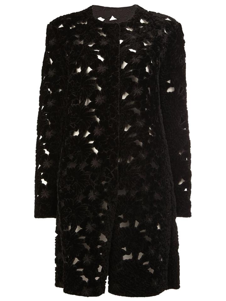 Giambattista Valli Single Breasted Coat - Black