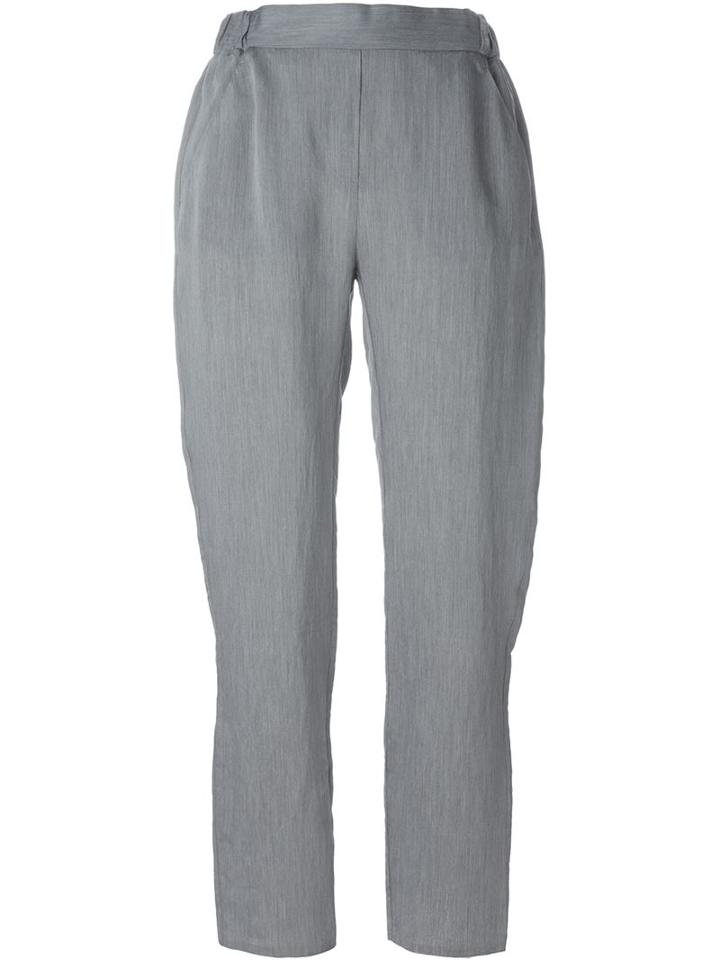 Mm6 Maison Margiela Slim Fit Trousers, Women's, Size: 40, Grey, Viscose/silk