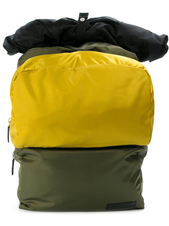 Marni Bicolour Backpack With Colour - Green