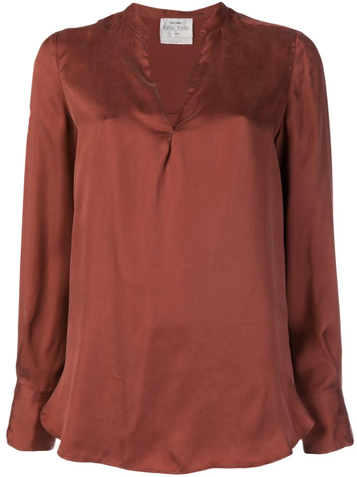 Forte Forte Long-sleeve Shift Blouse - Yellow & Orange