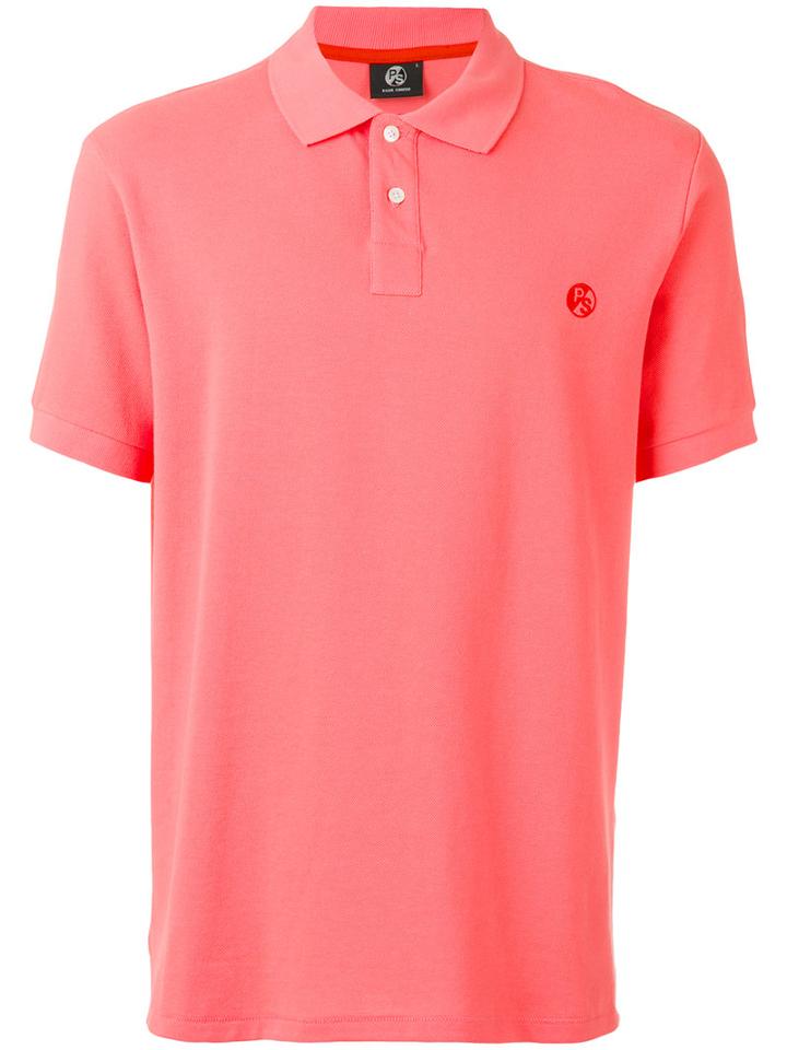 Ps By Paul Smith Logo Embroidered Polo Shirt, Men's, Size: Medium, Pink/purple, Cotton